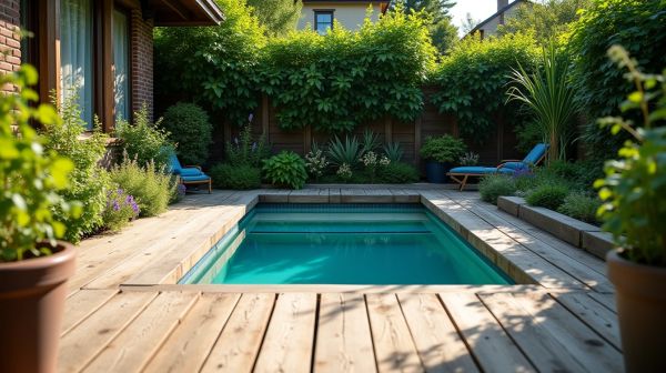 10 idées astucieuses pour intégrer une mini piscine coque dans un petit jardin
